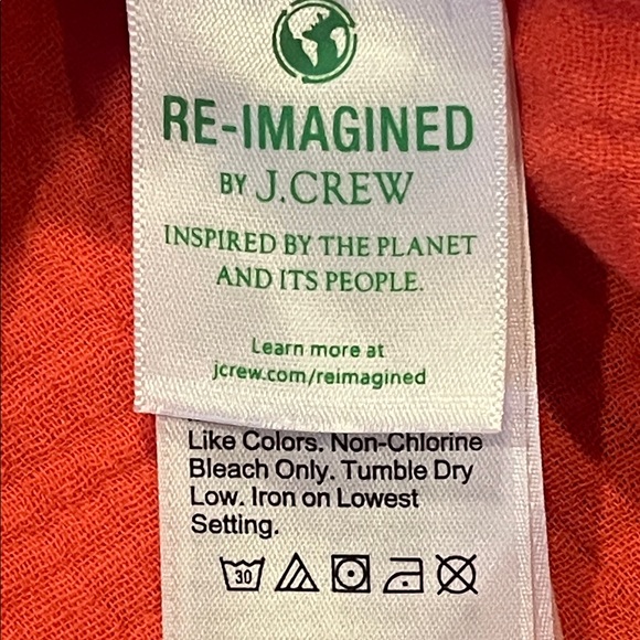 NWT J.Crew Double Gauze Button Up Shirt Coral Size 2 Lightweight Cotton - Picture 7 of 9